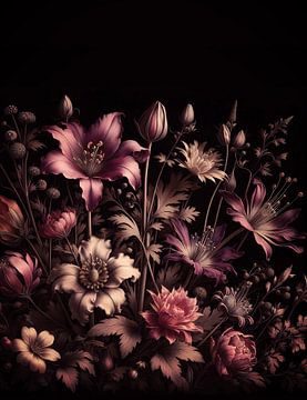 VINTAGE COLOURFUL BOTANICAL-10A