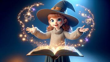 Zauberlehrling erwacht, Magie umgibt das alte Buch von artefacti