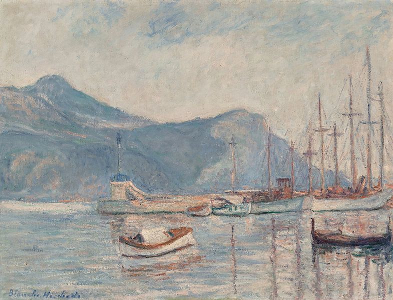 Boote im Hafen, Blanche Hoschedé-Monet von Meisterhafte Meister