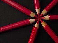 pencil red black