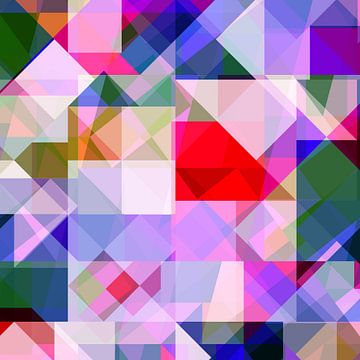 Bauhaus Stile 333 with Red - grafisches Muster von Claudia Gründler