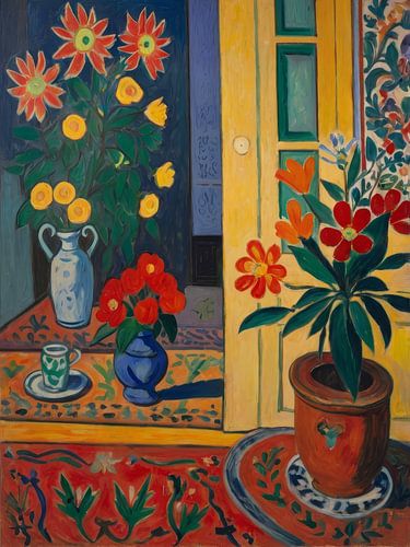 Room With Flowers Style Henri Matisse