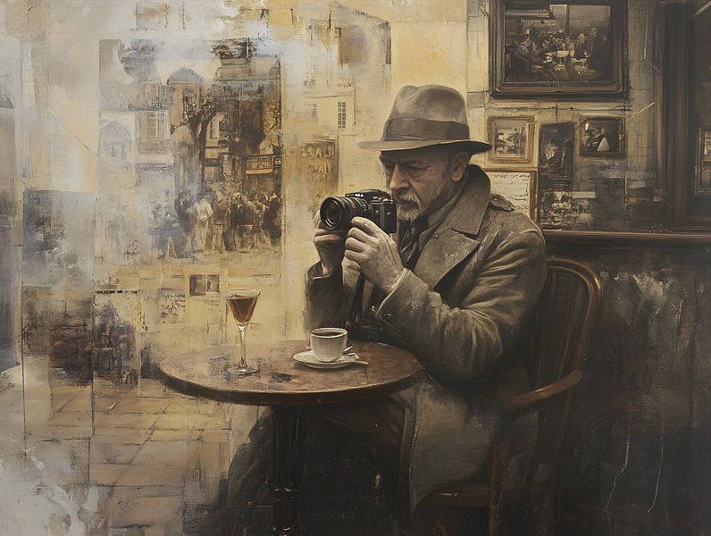 Der Fotograf im Straßencafé von Heike Hultsch