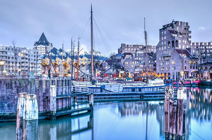 Der Alte Hafen am frühen Morgen von Frans Blok