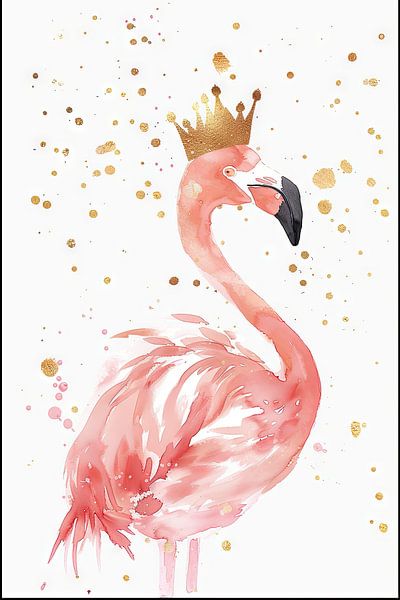 Flamingo Queen by Poster Art Shop