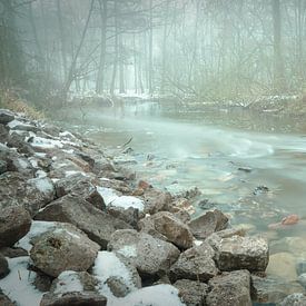 Foggy Stream sur Martijn van Geloof