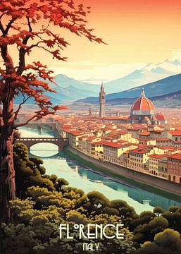 Zonsondergang Florence van Silvina Khan