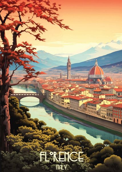 Coucher de soleil à Florence par Silvina Khan