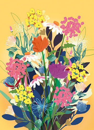 Sunny bouquet of flowers by Suzanne Allewelt