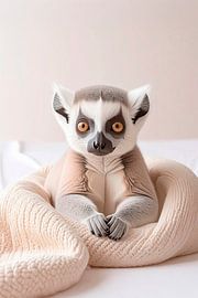 Ring-tailed lemur baby... by Ans Bastiaanssen