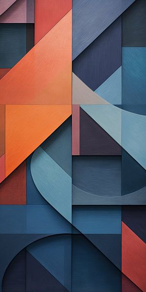 Abstract met blauw van De Mooiste Kunst