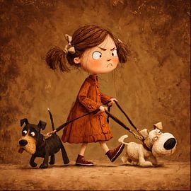 happily out and about with the dog by Joost Berndes