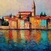Poreč Kroatië abstract panorama van TheXclusive Art