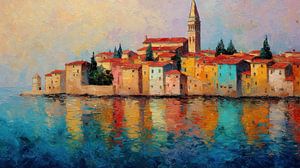 Poreč Croatia abstract panorama