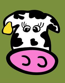 Abstract cow drawing by Joyce Kuipers