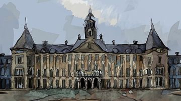 Schilderij Stadhuis Rotterdam van Anton de Zeeuw