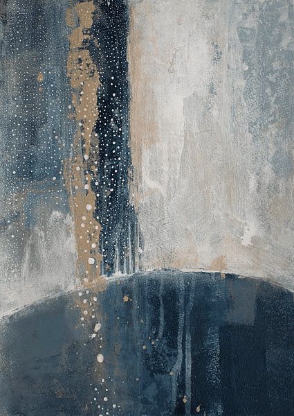 Blau-beige abstrakt von Ela Szczepaniak