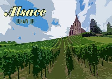 Vintage poster, Alsace France by Discover Dutch Nature