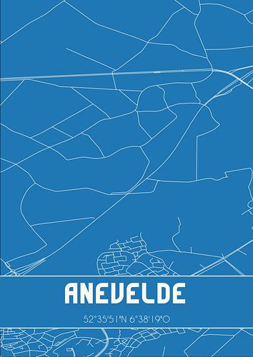 Blauwdruk | Landkaart | Anevelde (Overijssel)