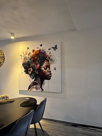 Butterfly African Woman Portrait