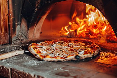 Pizza traditionnelle au four à bois
