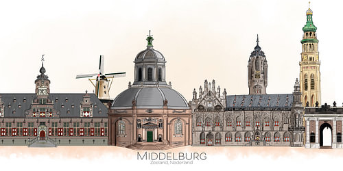 Skyline Middelburg van Debbie van Eck