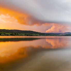 Sonnenuntergang über dem See von Colico