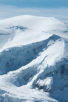Mont Blanc-top in de zon, klassiek chroom van Hozho Naasha