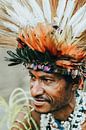 Portrait d'un homme en Papouasie-Nouvelle-Guinée par Milene van Arendonk Aperçu