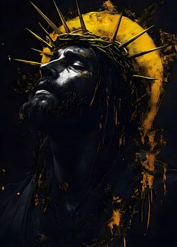 Halo d'or dans l'obscurité