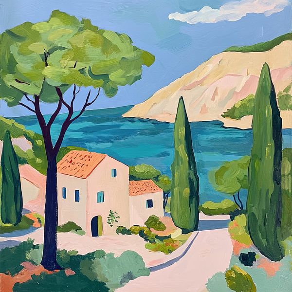 Blue Oasis Calm by Abstract Painting