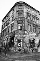 Old, squatted house in the Scheunenviertel in Berlin-Mitte