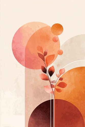 Botanical Abstract in Earth Tones no.1