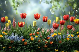 flowers in spring by Egon Zitter