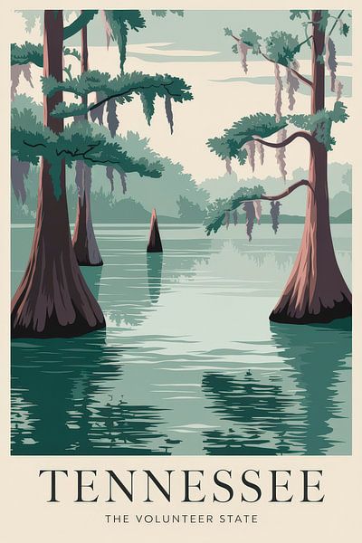Tennessee Vintage Travel Poster by Poster Art Shop