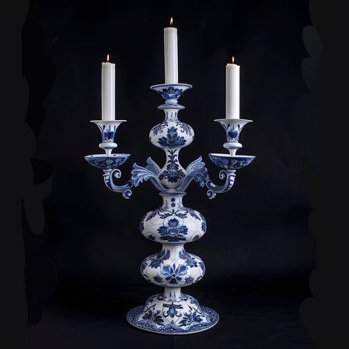 Delft Blue Candle Candelabra