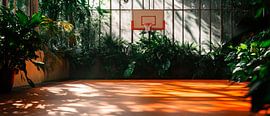 Basketballplatz in tropischem Gewächshaus von Poster Art Shop