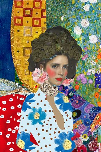 Klimt vrouw met de rozenoorbellen