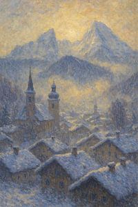 Berchtesgaden Watzmann Winter – Bayerische Alpen Impressionistische Kunst