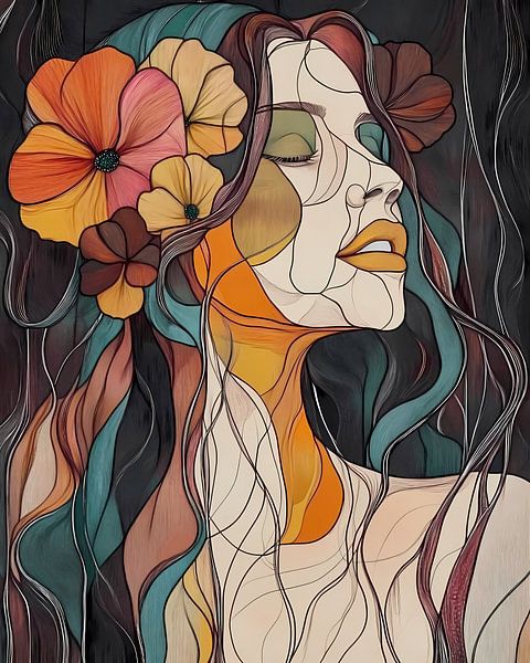 Abstract Floral Frau 4 von Georgia Chagas