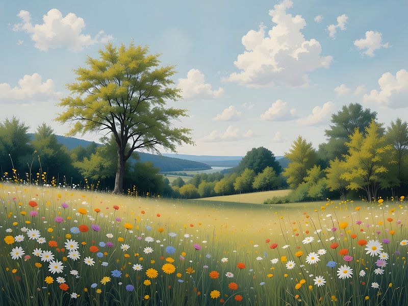 Green meadow landscape by HorizonArtistry