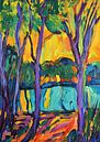 A lake in the style of Matisse by Niklas Maximilian thumbnail