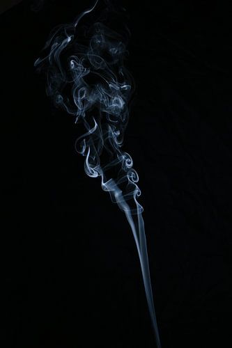 Curly Smoke in Black and White