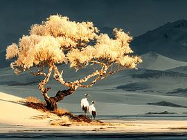 Flüsternde Schwingen | untergehende Sonne von Karina Brouwer