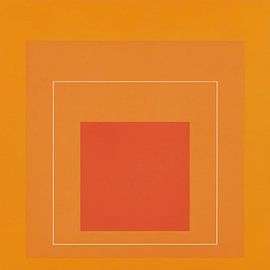 Josef Albers - Hommage an das Quadrat, orange, hohe Auflösung von Vivanne