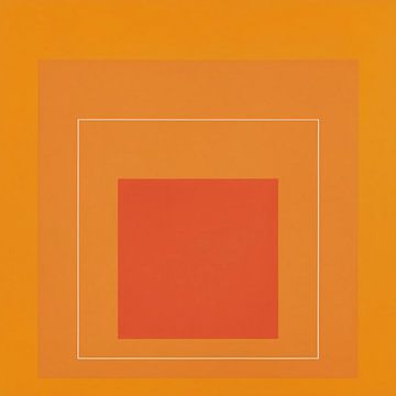 Josef Albers - Hommage aan het plein, oranje, hoge resolutie van Vivanne