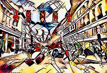 Kandinsky ontmoet Londen #9 van zam art