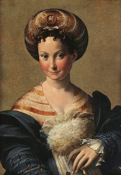 Portret van een edelvrouw bekend als La Schiava turca, Parmigianino
