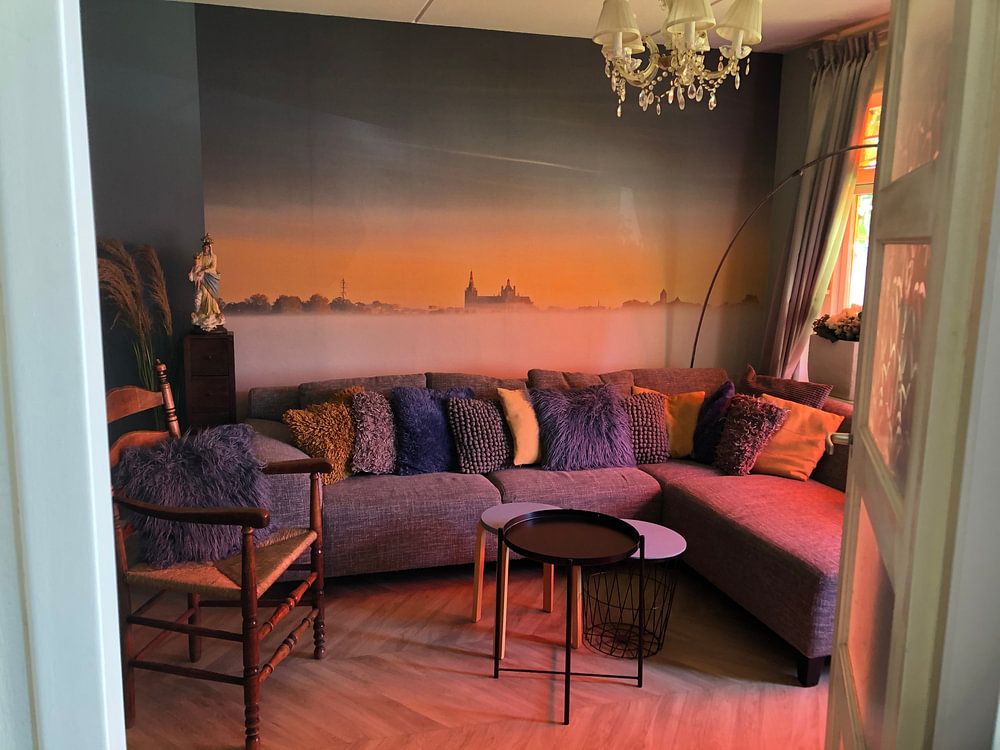 Zonsopkomst boven Den Bosch van Ruud Peters