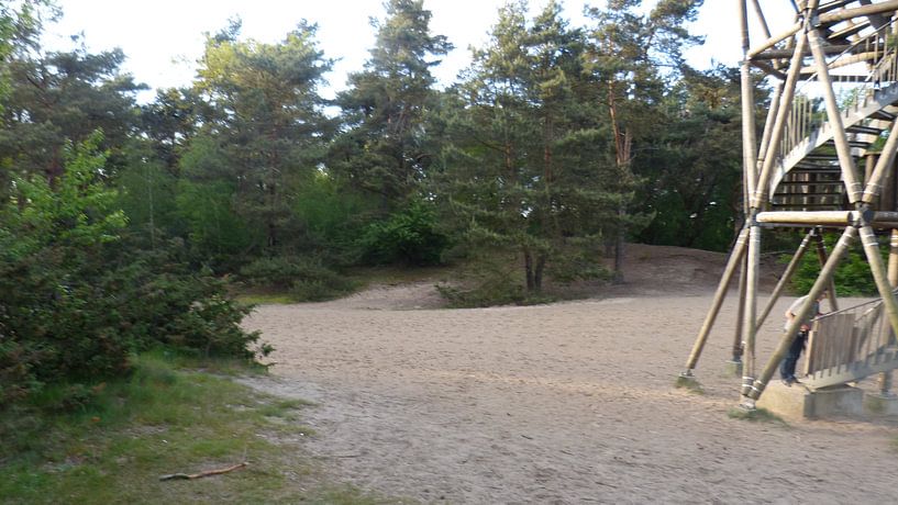 Dit is de uitkijktoren bij kootwijk van Veluws